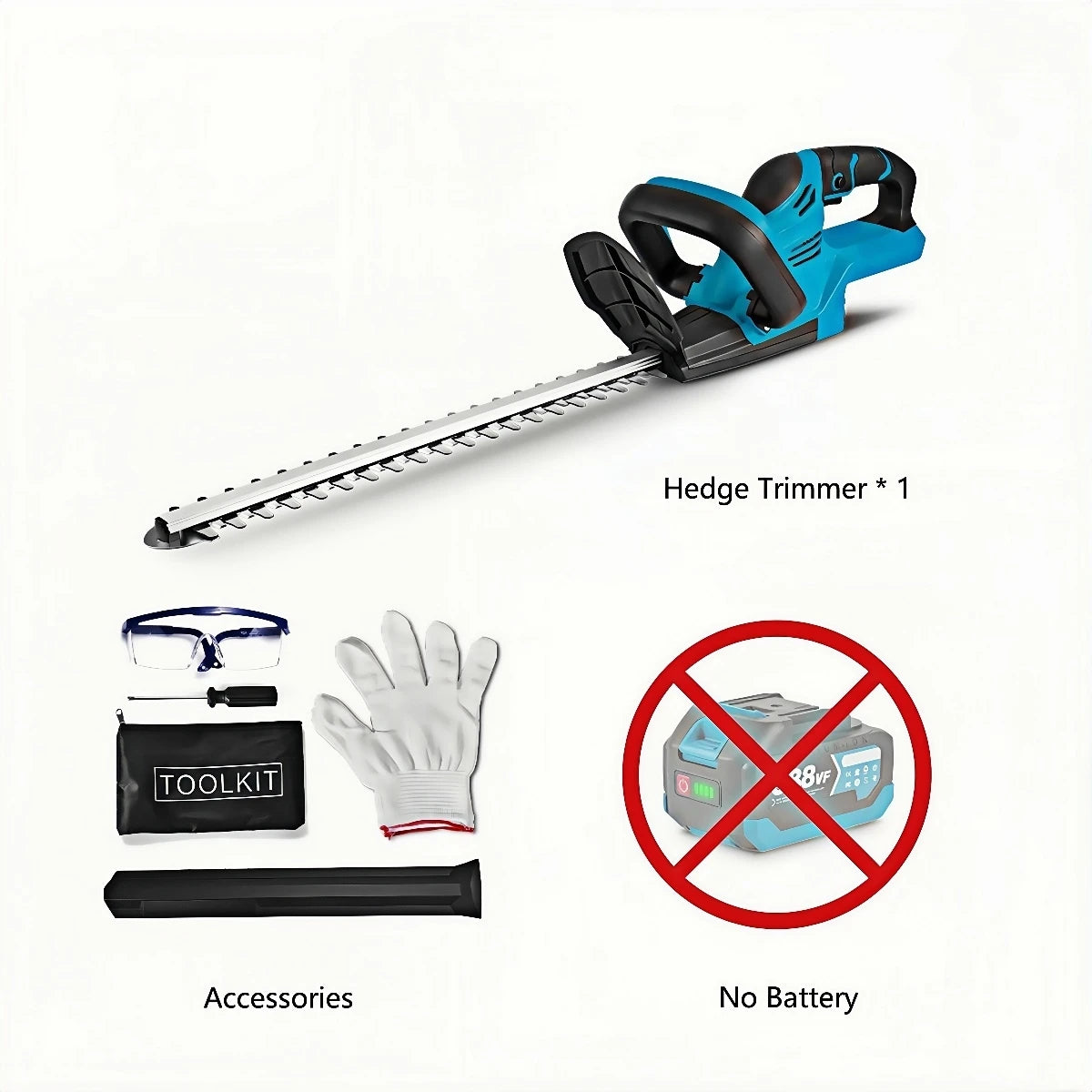 2000W Electric Hedge Trimmer for Makita 18V Battery - 15000 RPM Lawn & Garden Pruning Tool
