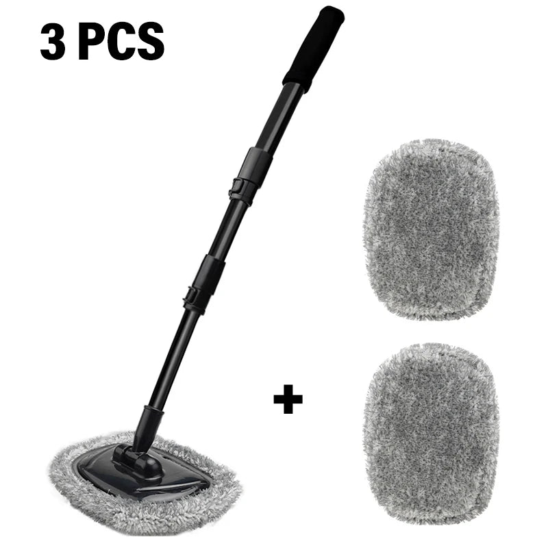 New Telescoping Car Wash Mop with Retractable Long Handle and Bent Bar – Ultimate Cleaning Tool for Car Enthusiasts