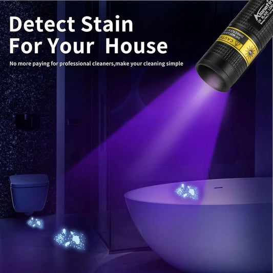 365nm Mini UV LED Blacklight Flashlight for Nail Art, Pet Stain Detection, Scorpion Finding, and Leak Tracing - USB Rechargeable