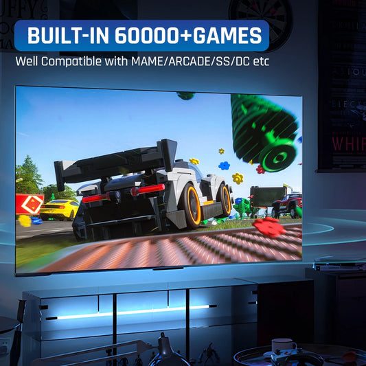 KINHANK Super Console X2 Pro Retro Game Box for Kids - 60000 Games for ARCADE/MAME/DC/SS with Gamepad Gift