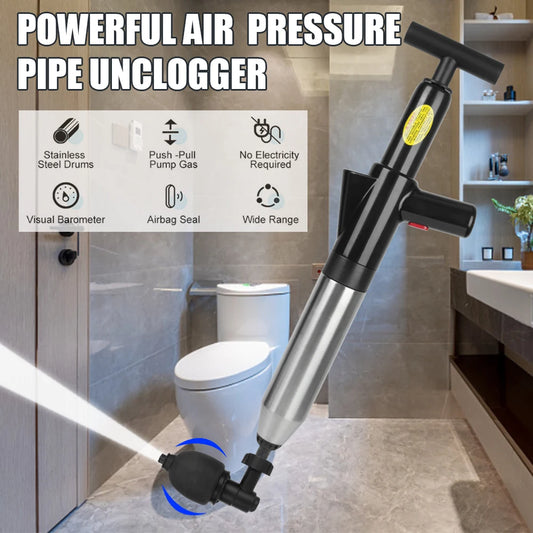 High-Pressure Toilet Plunger for Unblocking Drains - Powerful Clog Remover for Homeowners and DIY Enthusiasts