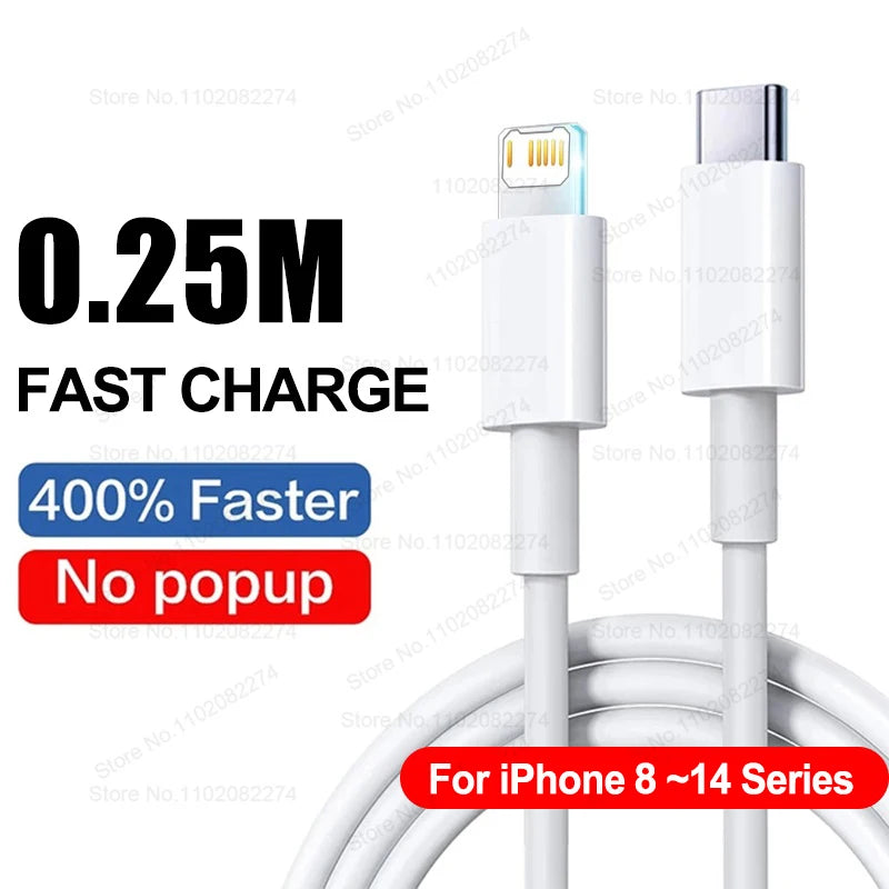PD 40W Fast Charger for iPhone 14-16 Pro Max & Plus - USB-C Fast Charging Cable