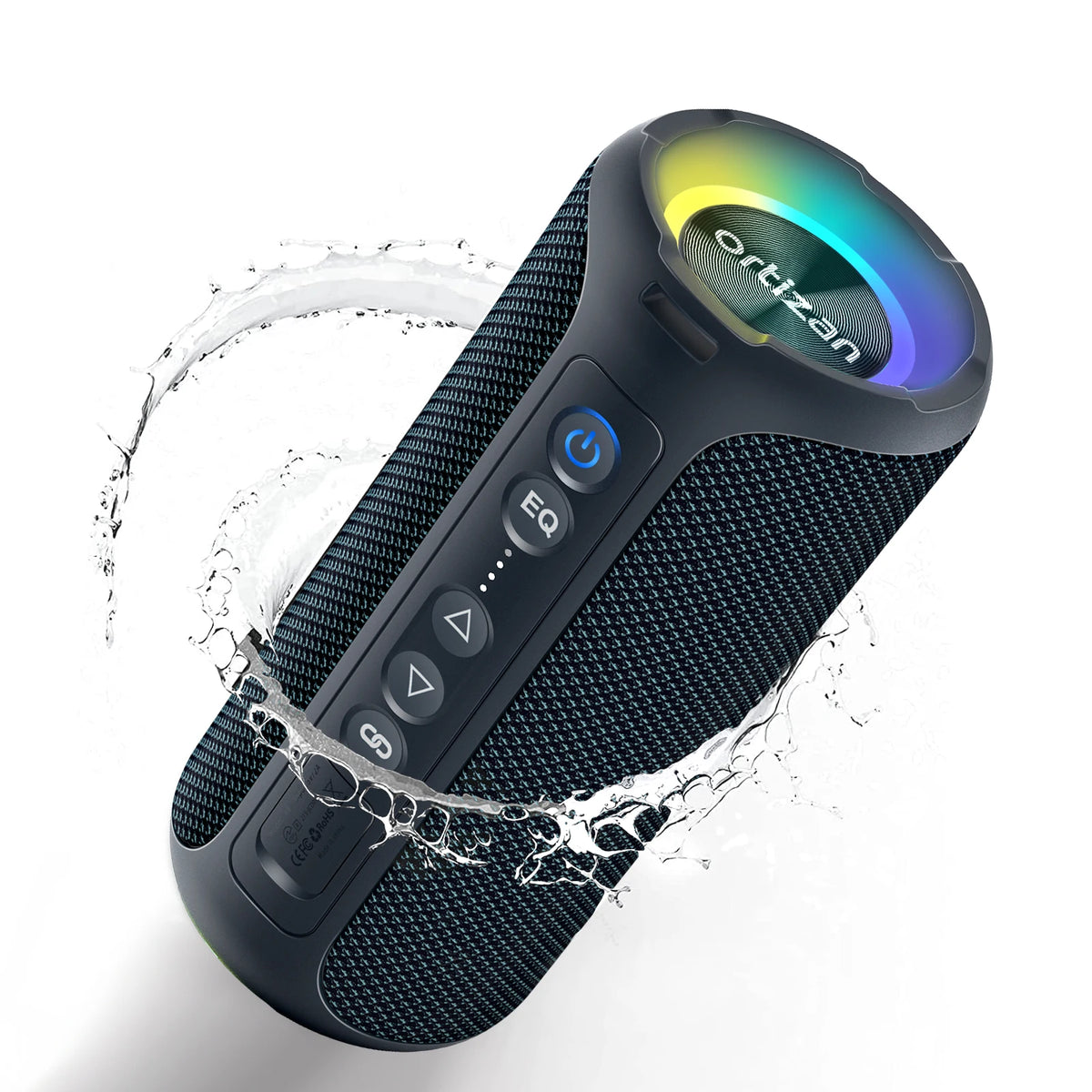 Ortizan X8 Pro Portable Bluetooth Speaker – 40W Stereo Sound, IPX7 Waterproof, 30H Playtime, RGB Lights, 3 EQ Modes