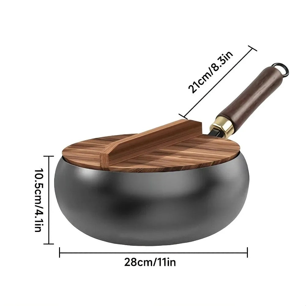 Cast Iron Skillet for Perfect Pizza, Eggs, Pancakes & Veggies - Non-Stick BBQ Frying Pan for Outdoor Cooking