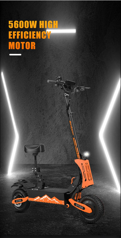 Arwibon GT08 Folding Electric Scooter for Adults, 5600W Motor, 46MPH, 60V27AH, 11" Off-Road Tires, Sport & Commuter