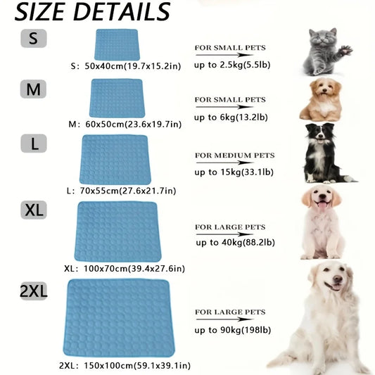 Dog Cooling Mat for Summer - Extra Large Ice Pad for Small & Large Dogs & Cats - Durable Pet Blanket for Sofa Use