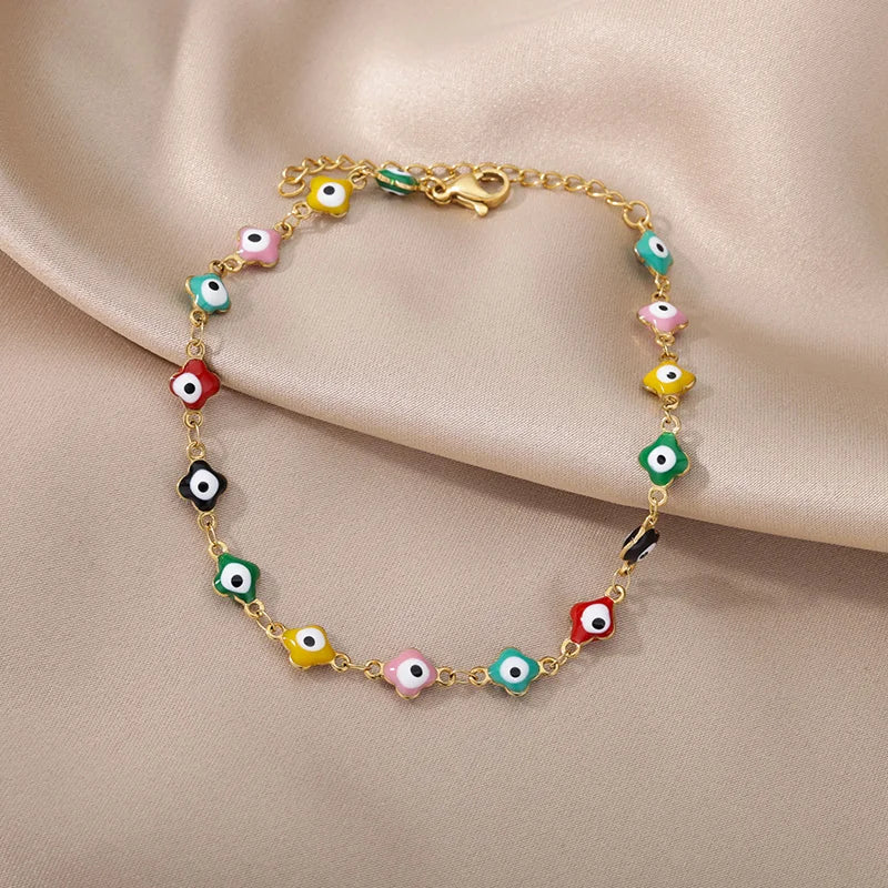 Gold Imitation Pearl Chain Anklet for Women - Summer Beach Leg Bracelet Accessory