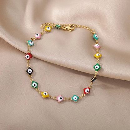 Gold Imitation Pearl Chain Anklet for Women - Summer Beach Leg Bracelet Accessory