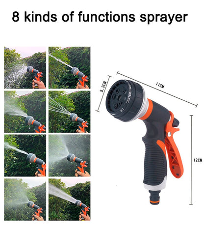 Expandable Garden Hose with Spray Gun - Flexible Watering Solution for Gardening, Car Washing, and Outdoor Use