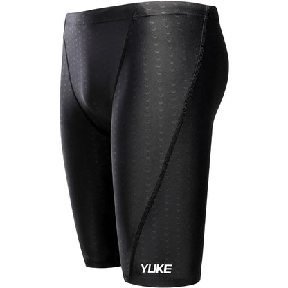 Men's Waterproof Swim Shorts with Goggles, Earplugs, Cap, and Case - Performance Swimwear for Competition & Training