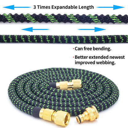 Expandable Garden Hose with Spray Gun - Flexible Watering Solution for Gardening, Car Washing, and Outdoor Use