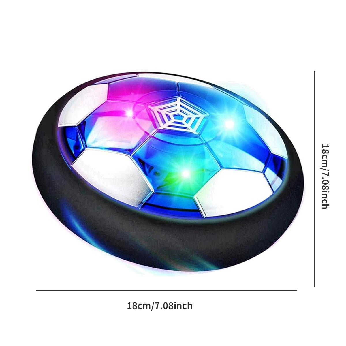 Hover Soccer Ball for Kids - LED Indoor Floating Football with Safe Bumper - Fun Gift for Ages 3+