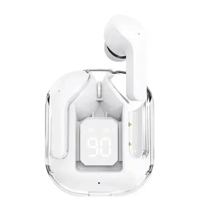 T2 TWS Bluetooth Earbuds with Digital Display - Transparent ENC Headphones for Smartphones, Stereo Sound
