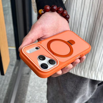 iPhone 17 16 15 14 13 12 11 Pro Max Shockproof Bumper Case with Matte Finish & Kickstand - MagSafe Compatible Armor Cover