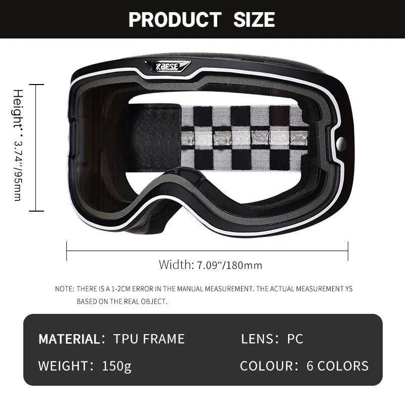 UV 400 Motorcycle Riding Glasses - Photochromic Sports Goggles for Motocross, Skating, Windproof & Dustproof Protection