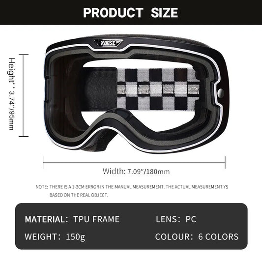 UV 400 Motorcycle Riding Glasses - Photochromic Sports Goggles for Motocross, Skating, Windproof & Dustproof Protection