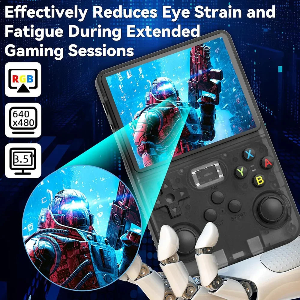 R36S Portable Retro Game Console for Kids - 3.5" ARKOS Handheld Gaming with Single Card