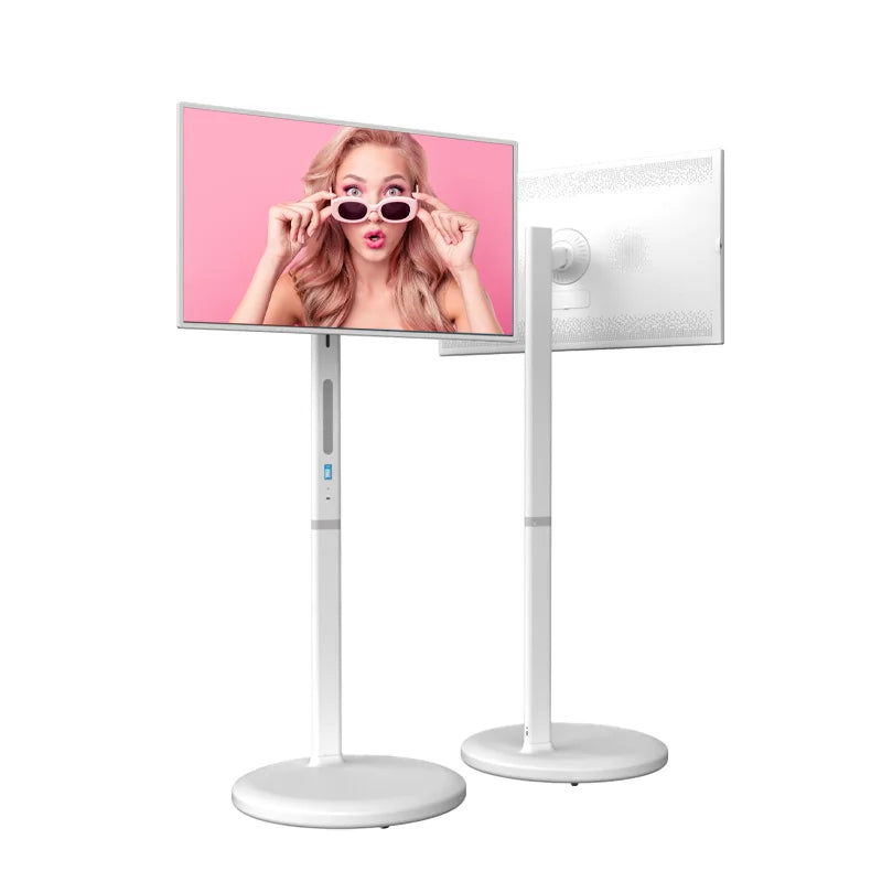 32-Inch Android 12 Smart Touchscreen TV for Home or Office with 128GB Storage, Built-in Battery, USB, HDMI, and Moveable Stand