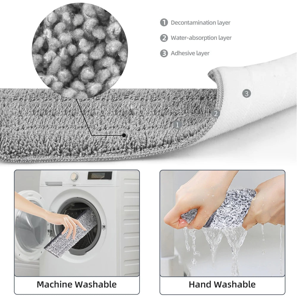 Hands-Free Microfiber Flat Floor Mop and Bucket Set for Efficient Hardwood Cleaning at Home
