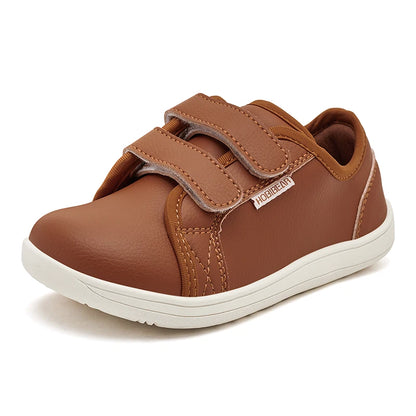 HOBIBEAR Kids Minimalist Barefoot Sneakers - Lightweight Hook Loop Wide Toe Shoes for Little and Big Kids