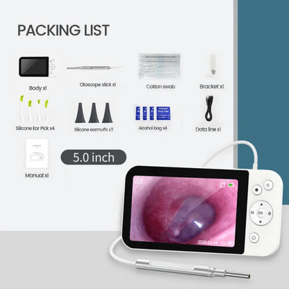 Digital Otoscope by [Brand Name]: 1080P HD Ear Scope with 3.9mm Camera & Rechargeable 2500mAh Battery for Clear Ear Cleaning