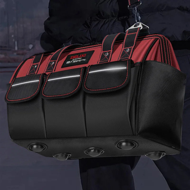 DELIXI Electric Tool Bag - Waterproof Storage for Electricians, Carpenters, Mechanics & Homeowners