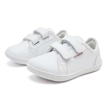 HOBIBEAR Kids Minimalist Barefoot Sneakers - Lightweight Hook Loop Wide Toe Shoes for Little and Big Kids