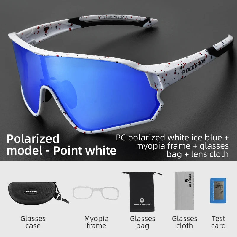 ROCKBROS UV400 Polarized Sports Sunglasses for Cycling, Hiking, Golf & Outdoor Activities