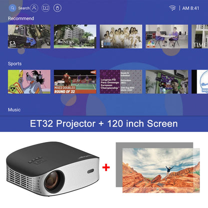 Touyinger ET32 Full HD 4K Projector - 1500 ANSI Brightness, 5G WiFi Smart Home Theater Video Player