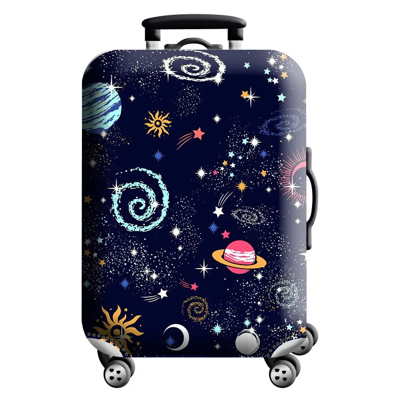 Luggage Cover for 18-32 Inch Suitcases - Stretch Fabric Baggage Protector & Dust Case Travel Organizer