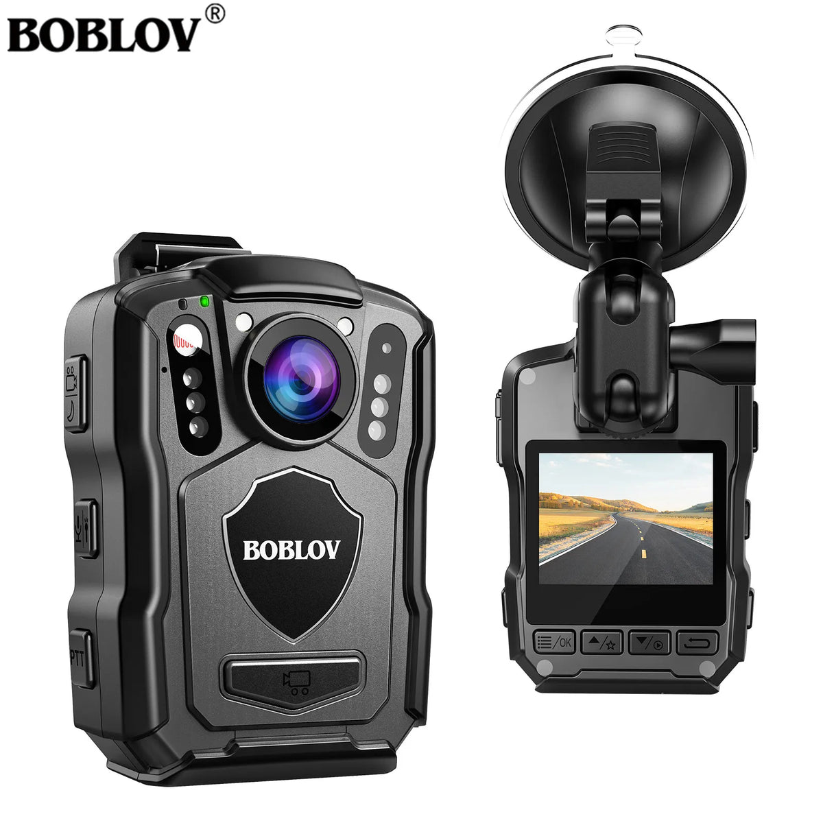 BOBLOV M5 Police Body Camera with GPS, 1440P Video, Night Vision, 128GB Storage, IP67 Waterproof, 4200mAh Battery