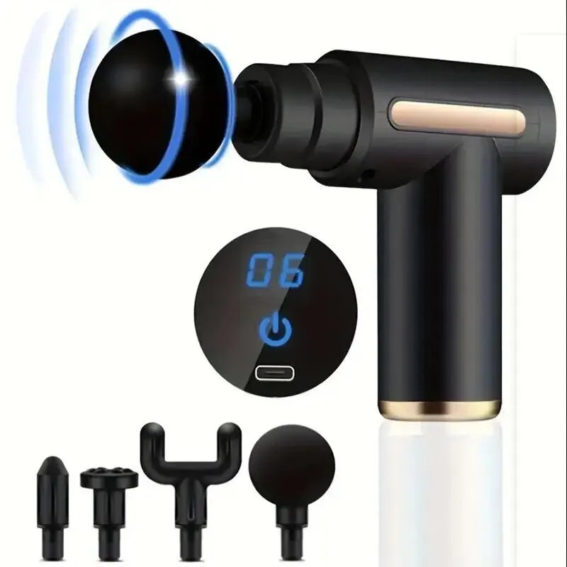 Mini Muscle Massage Gun for Athletes – Portable Deep Tissue Handheld Percussion Massager for Back, Neck, and Legs