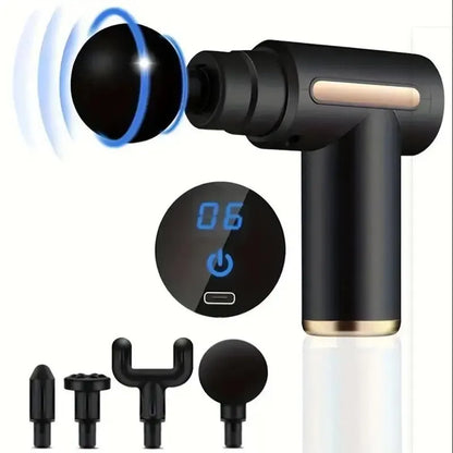 Mini Muscle Massage Gun for Athletes – Portable Deep Tissue Handheld Percussion Massager for Back, Neck, and Legs