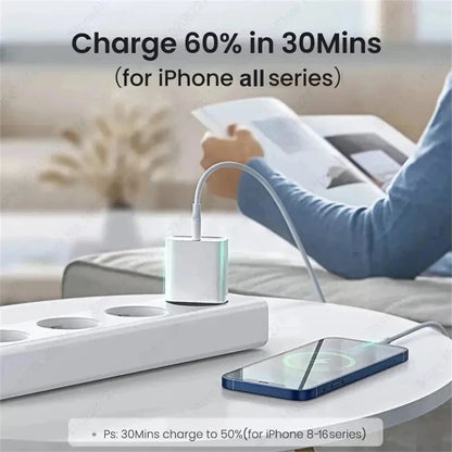 PD 40W Fast Charger for iPhone 14-16 Pro Max & Plus - USB-C Fast Charging Cable