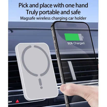 100W Magnetic Wireless Car Charger & Phone Holder for iPhone 16/15/14/13/12 Pro Max - Fast Air Outlet Charging Station