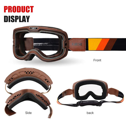 UV 400 Motorcycle Riding Glasses - Photochromic Sports Goggles for Motocross, Skating, Windproof & Dustproof Protection