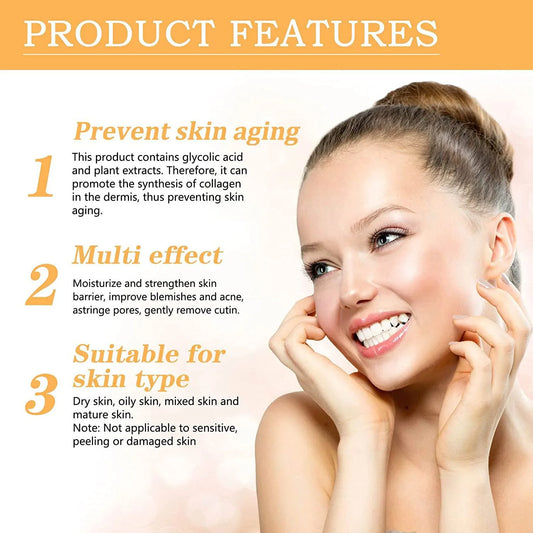 Glycolic Acid 7% Toning Solution - 100ml Acne Treatment & Skin Moisturizer for Radiant, Rejuvenated Skin