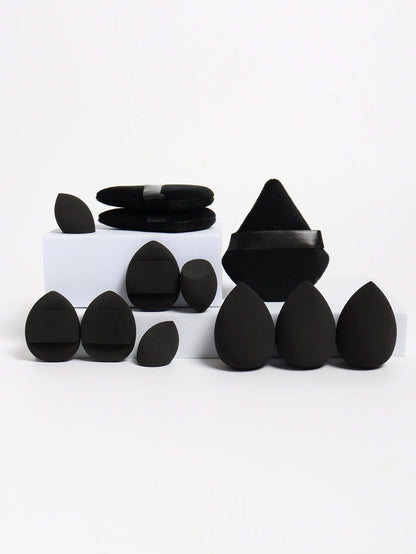 12-Piece Versatile Makeup Sponge Set for Flawless Application: 3 Loose Powder Puffs, 3 Mini Air Cushion Puffs, 3 Beauty Eggs