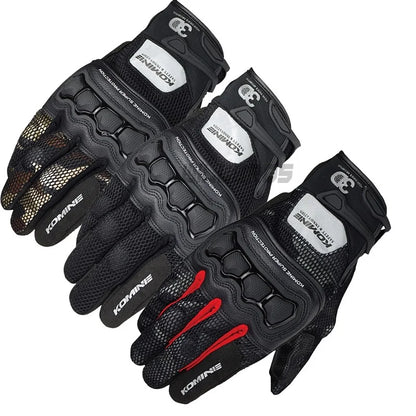 Brown Camo Komine GK 215 3D Mesh Motorcycle Gloves for Summer Riding and Motocross