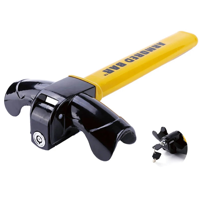 Car Steering Wheel Lock - Heavy Duty Stainless Anti-Theft Security for Cars and Vans