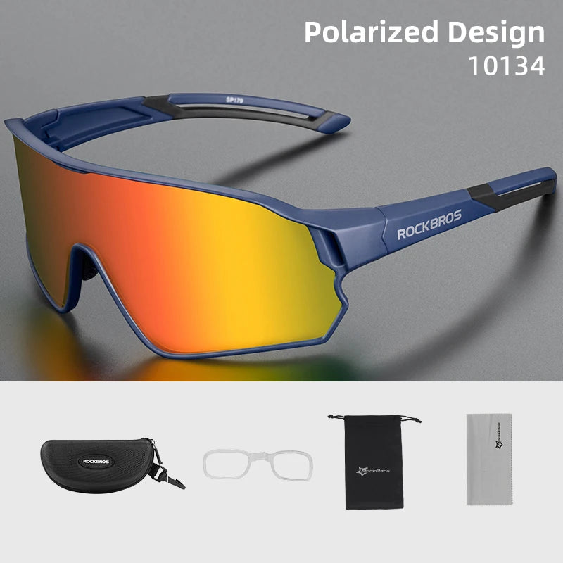 ROCKBROS UV400 Polarized Sports Sunglasses for Cycling, Hiking, Golf & Outdoor Activities