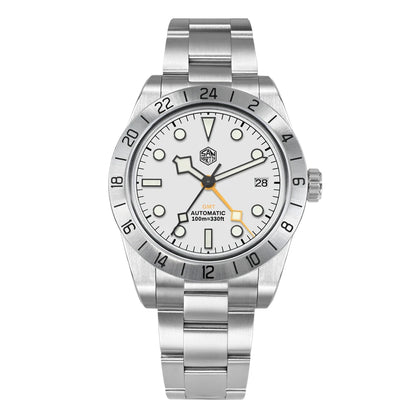 San Martin 39mm NH34 BB GMT Automatic Sport Watch for Men - Sapphire, Luminous, 100m Waterproof Relogio SN0054