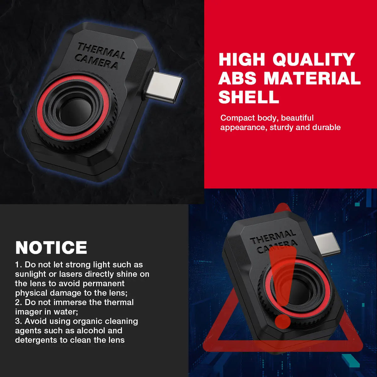 HABOTEST HT820 Thermal Camera - Android Infrared Imager for Home Repairs & Temperature Monitoring
