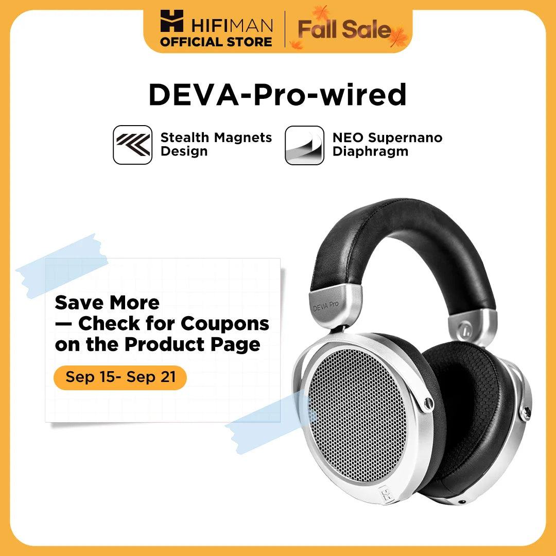 HIFIMAN Deva-Pro Planar Magnetic Headphones for Audiophiles – Open-Back, Wired with Stealth Magnets