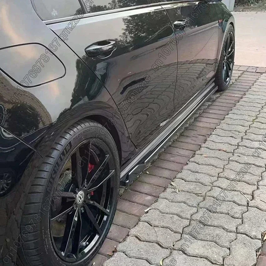 4pcs VW Golf 7 MK7 Side Skirt Splitters 1.90m Lip Spoilers for R GTI R-Line 2013-2019 Bumper Upgrade