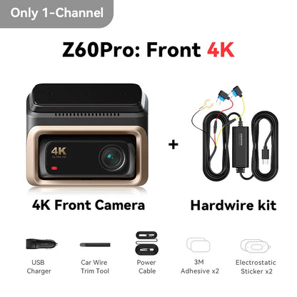 DDPAI Z60 Pro 4K Dash Cam - Front Camera for Cars with Dual SONY Sensors, GPS, WiFi, ADAS & Night Vision