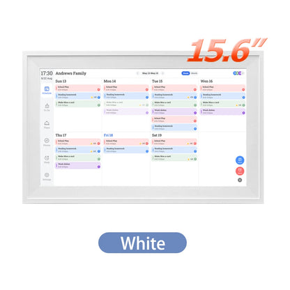 15.6" Smart Digital Calendar & Chore Chart for Families - Touchscreen Display & Digital Photo Frame