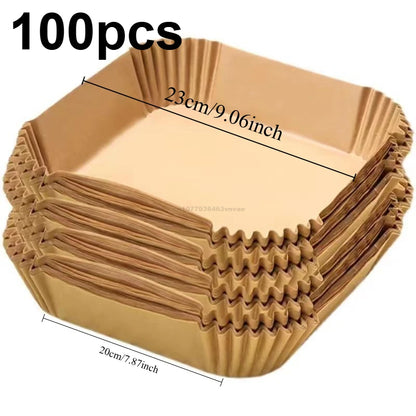 20cm Air Fryer Parchment Paper Liners for Baking, Cooking & Pastry - Disposable Oven Accessories