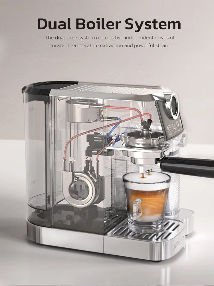HiBREW 3-in-1 Espresso Machine for Coffee Lovers – Automatic Cappuccino & Latte Maker with Milk Frother, Stainless Steel H13A