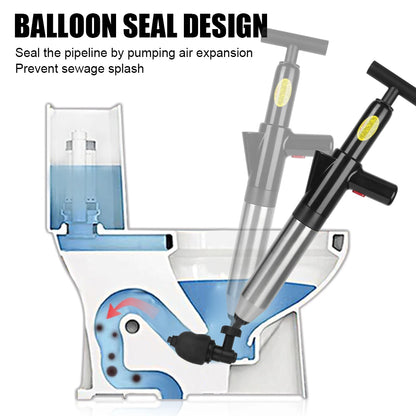 High-Pressure Toilet Plunger for Unblocking Drains - Powerful Clog Remover for Homeowners and DIY Enthusiasts